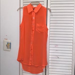 Neon orange blouse